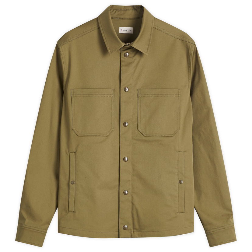 Skjorte Moncler Moncler Gabardine Cotton Shirt Grøn | 2F000-22-57448-81M