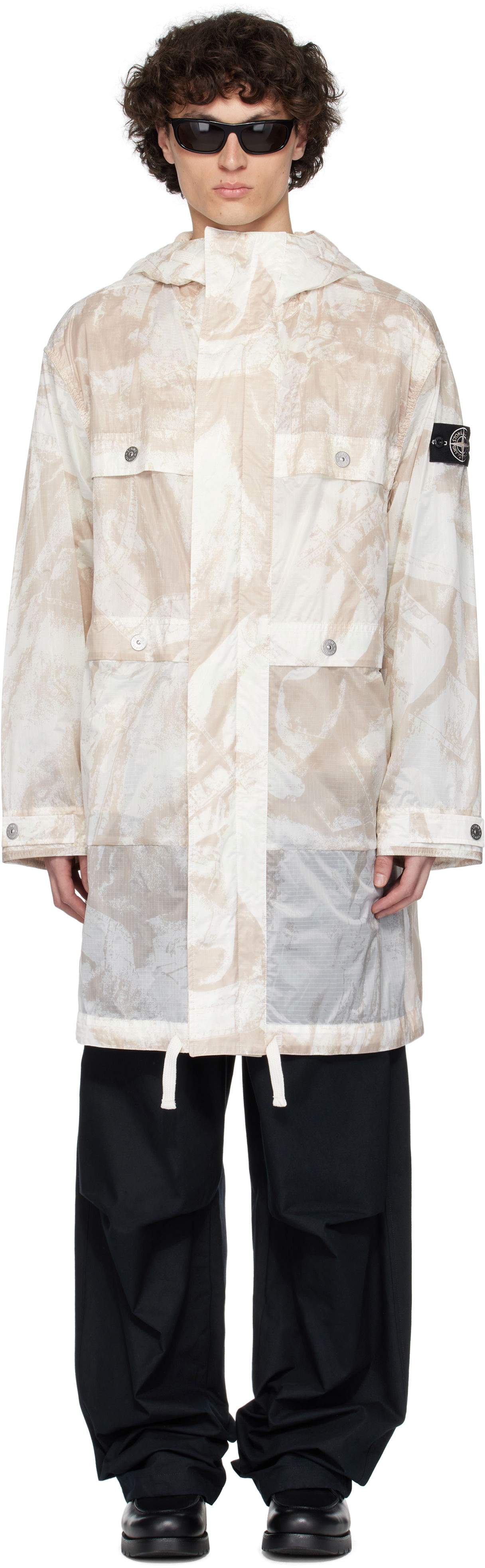 Parka Stone Island Stone Island UV-Reactive Scan Camo Ripstop Parka Beige | K1S15 7100011 S00E2, 0