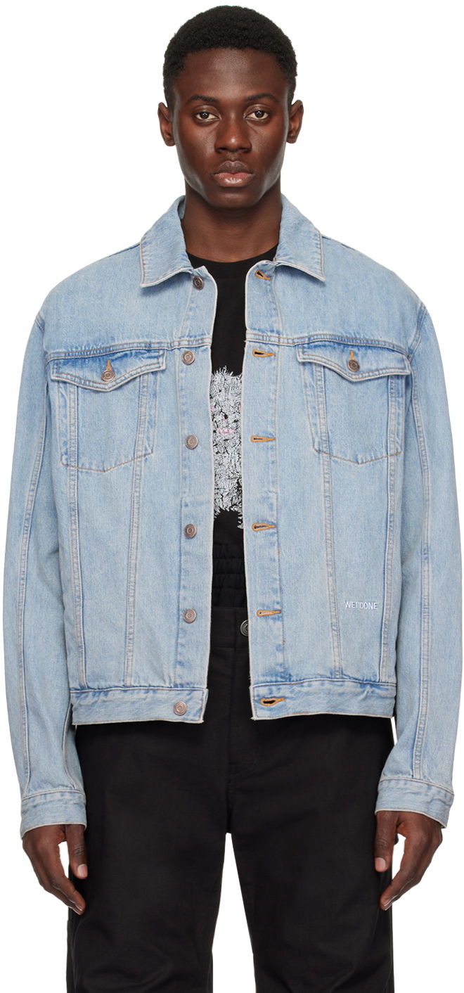 Jakke We11done We11done Embroidered Denim Jacket Blå | WD-DJ1-24-367-U-IC, 0