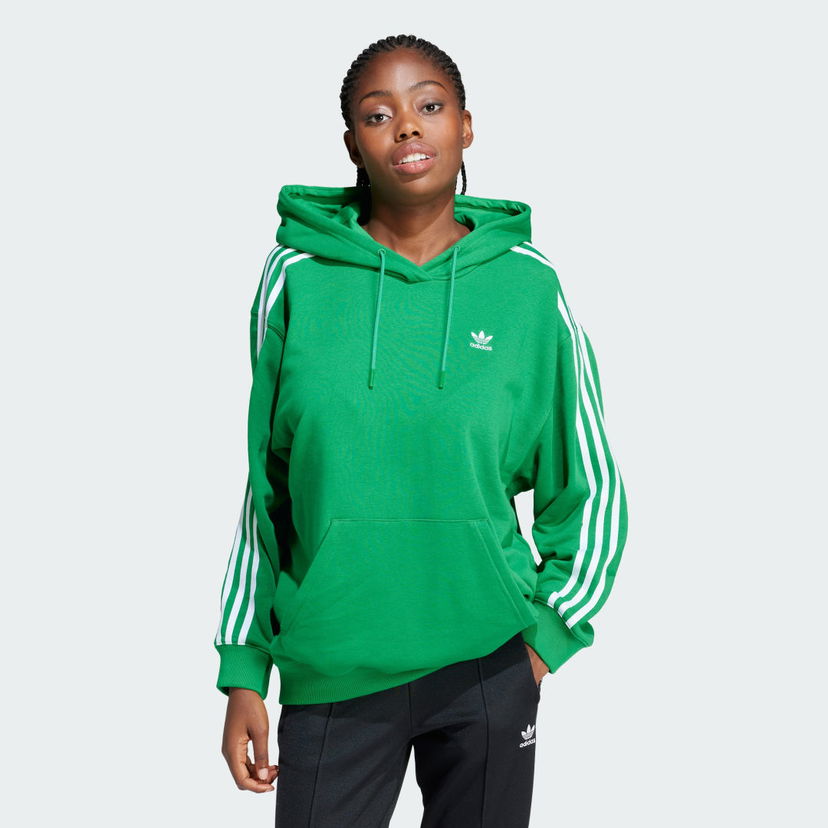Sweatshirt adidas Originals Adicolor 3-Stripes Oversized Grøn | IN8398