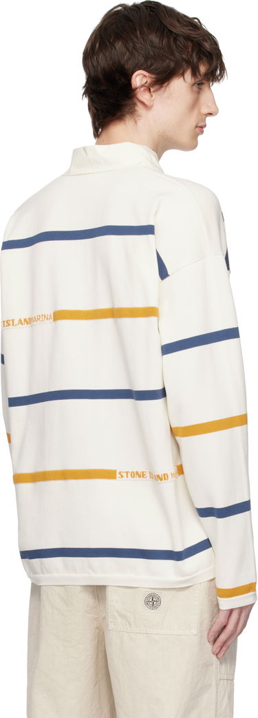 Polo skjorte Stone Island Stone Island Striped Organic Cotton Polo Hvid | K1S15 5100035 S00XB, 2