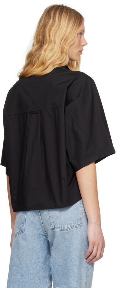 Skjorte AGOLDE AGOLDE Merrin Cropped Short Sleeve Shirt Sort | A7353-1769, 2