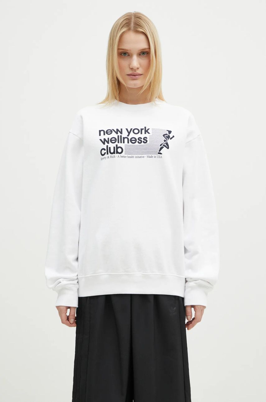 Sweater Sporty & Rich Sporty & Rich USA Wellness Club Sweatshirt Hvid | ST071506128WH01, 0
