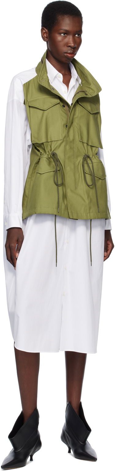 Vest Junya Watanabe Junya Watanabe Shirt Midi Dress Grøn | JO-O028-051, 3