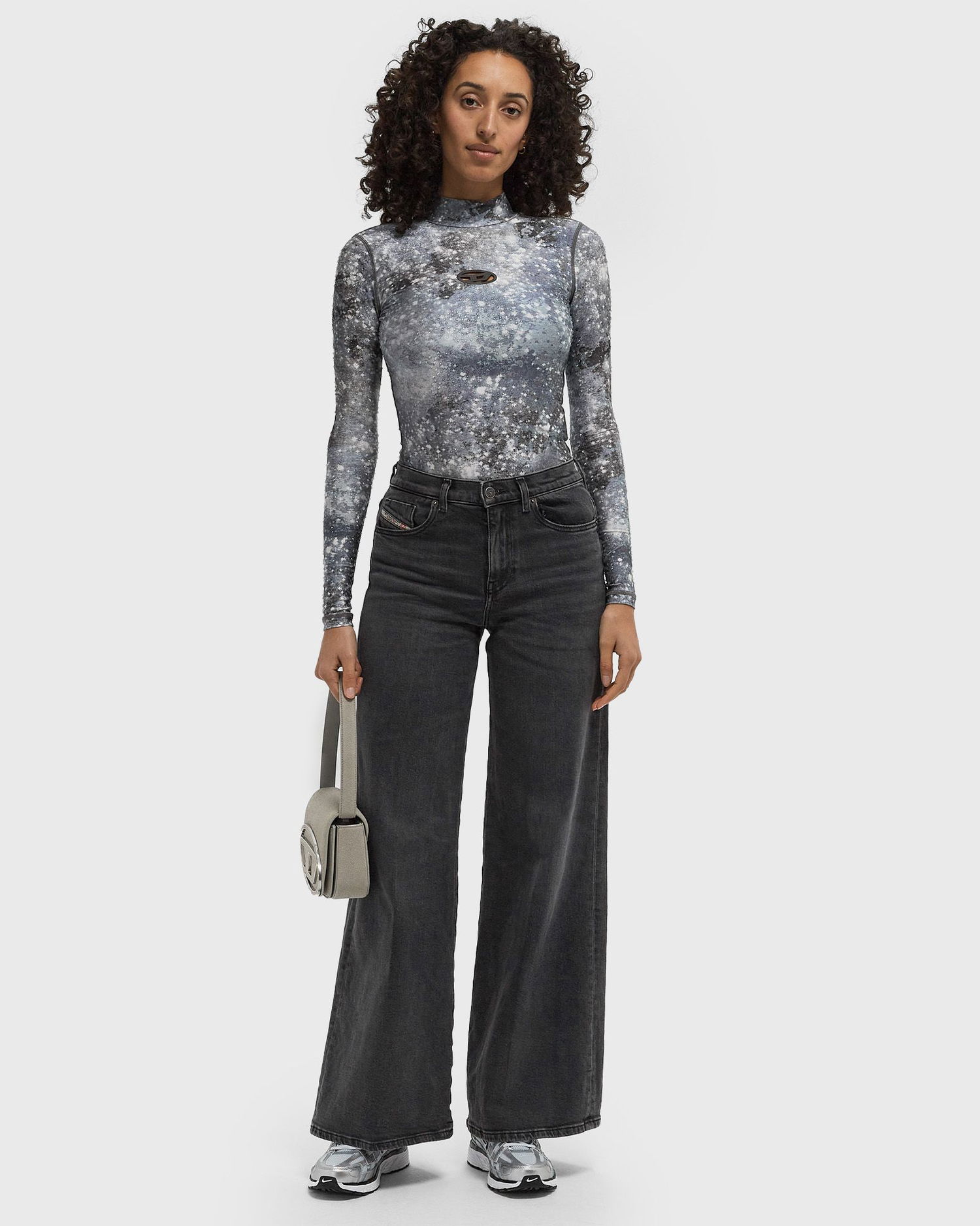 Jeans Diesel 1978 D-AKEMI Wide Leg Jeans M Sort | A03625-0CLBG-02, 1
