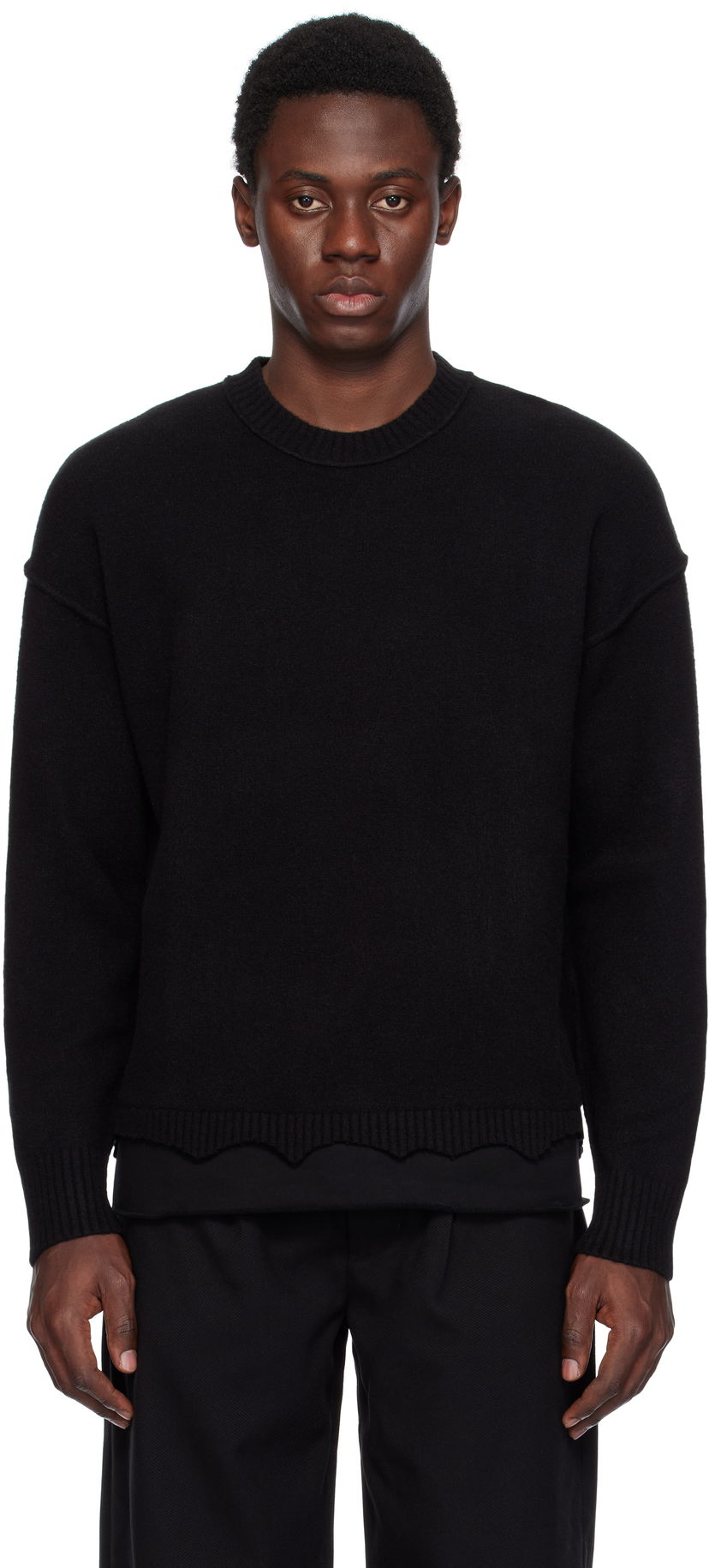 Sweater izzue Izzue Layered Sweater Sort | IZXKNN4123W4NCCX