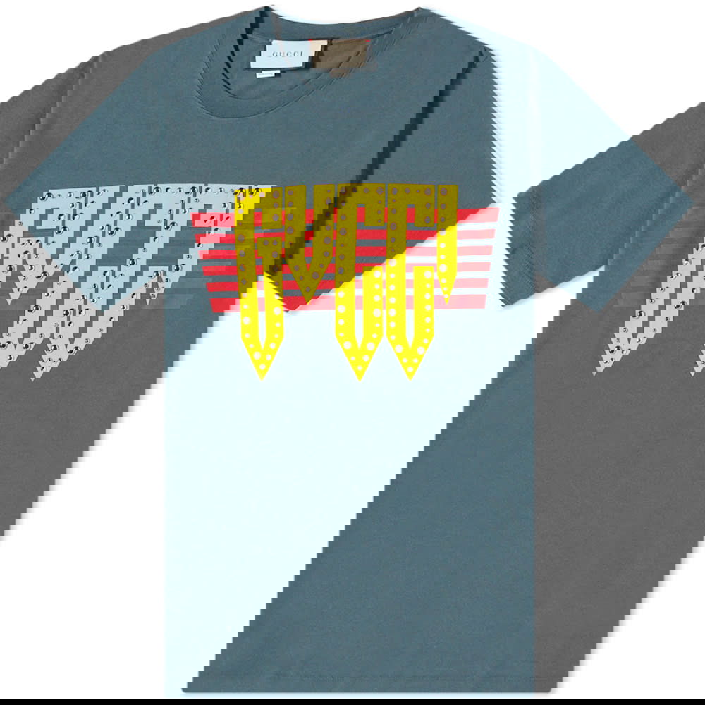 T-shirt Gucci Rock Tee Grøn | 616036-XJEUD-1117, 0