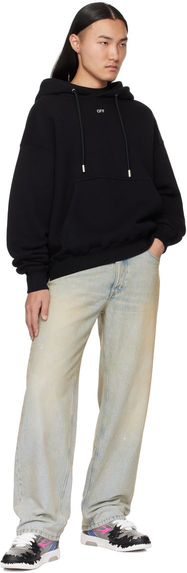 Sweatshirt Off-White Black Off Stamp Skate Hoodie Sort | OMBB085C99FLE0101001, 3