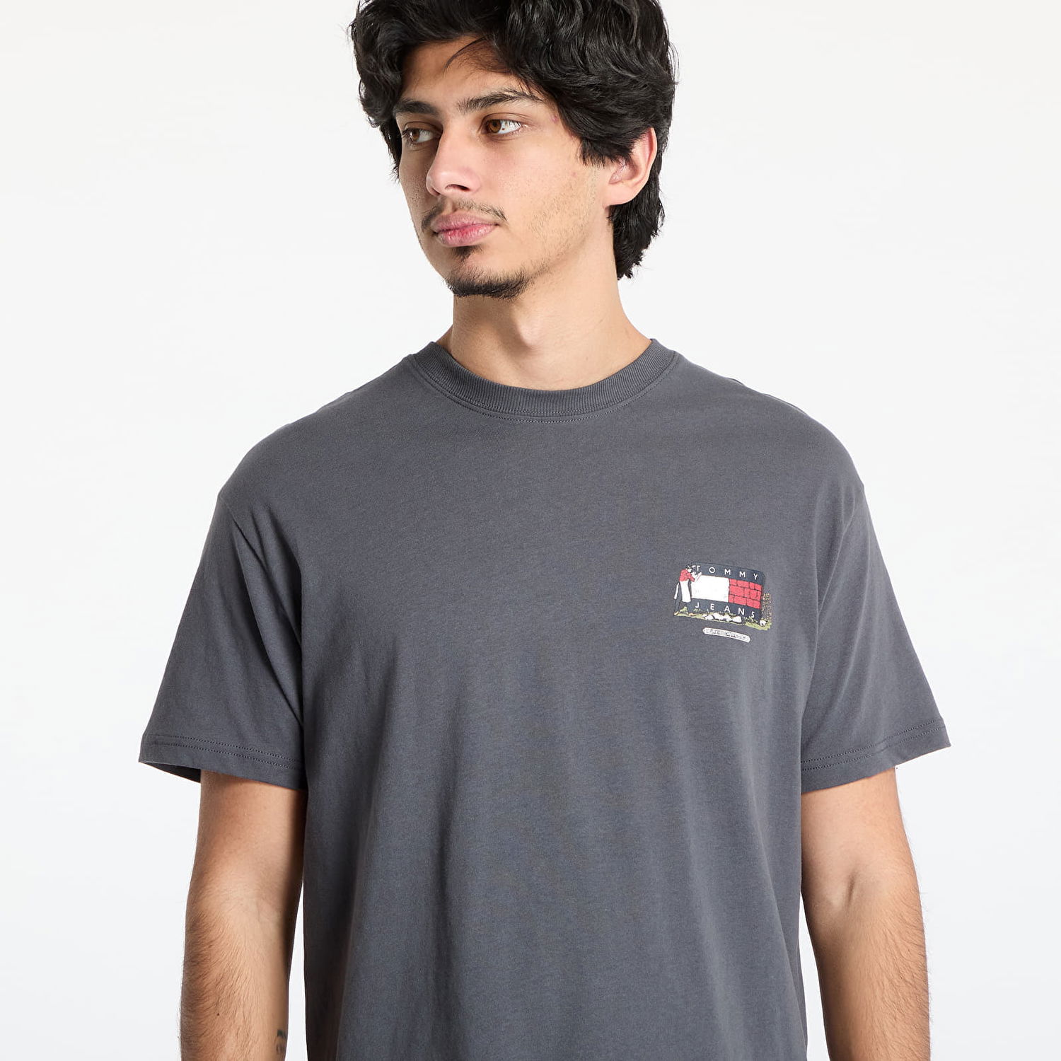 T-shirt Tommy Hilfiger Tommy Jeans Relaxed Novelty 1 Graphic Tee Grå | DM0DM20351 PT2, 1