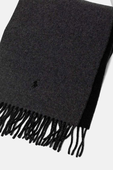 Tørklæde Polo by Ralph Lauren Wool Scarf With Tassels Grå | 455954371, 1