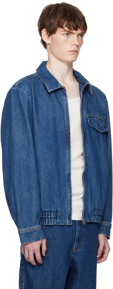 Jakke A.P.C. A.P.C. Fabrizio Zippé Denim Jacket Blå | COHJK-H32015, 1