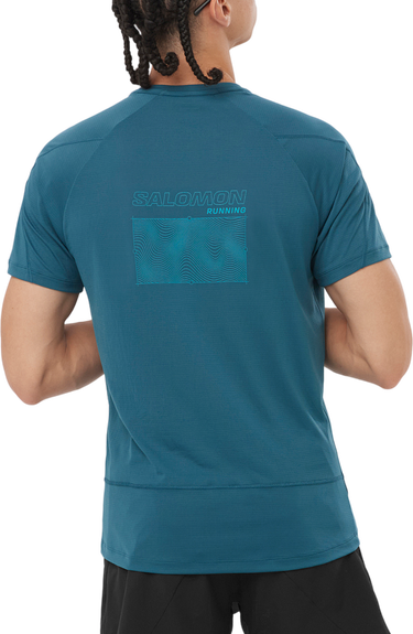 T-shirt Salomon CROSS RUN SS TEE GFX M Blå | lc2195500, 1