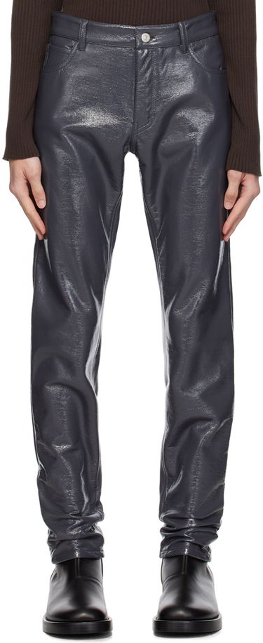 Jeans Courrèges Crinkled Slim-Fit Trousers Grå | 123CPA022VY0014, 0