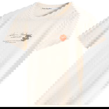 T-shirt Acne Studios Acne Studios Etza Kiss Business Card Logo Shrunken T-Shirt, Size Large Beige | AL0460-AR8, 0