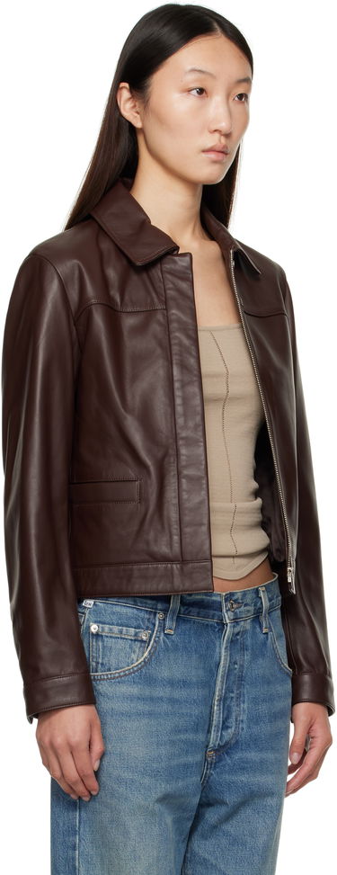 Jakke Loulou de Saison Loulou de Saison Ascot Leather Jacket Brun | ASCOT, 1