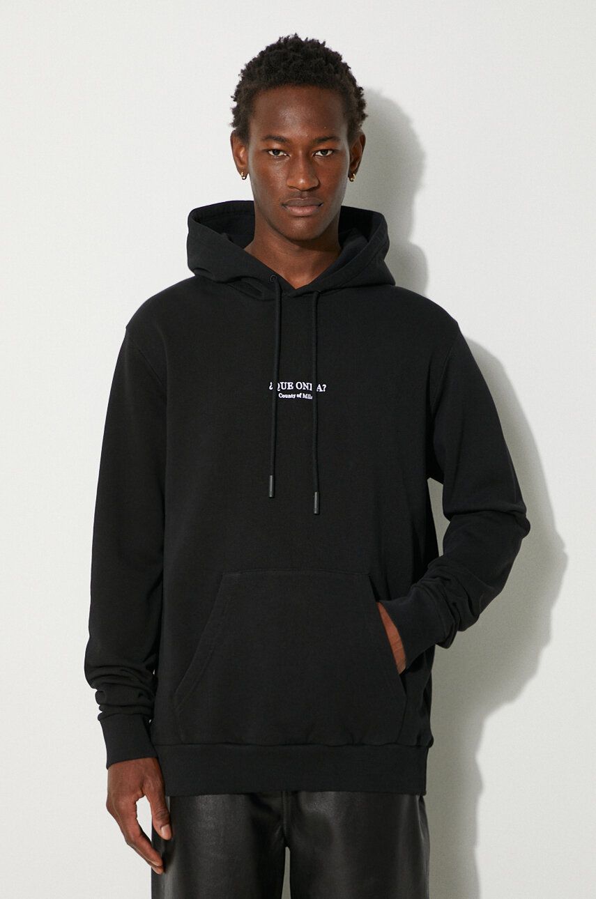 Sweatshirt Marcelo Burlon Regular Hoodie Sort | CMBB007F24FLE0061001, 0