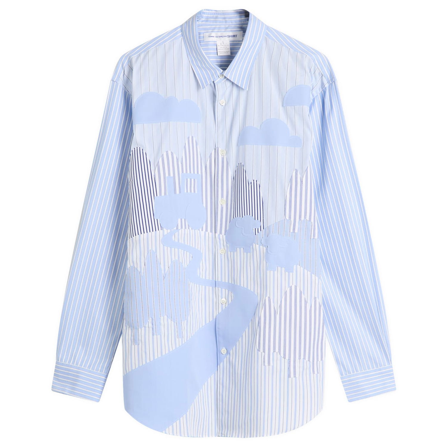 Skjorte Comme des Garçons SHIRT YD Stripe Shirt Blå | FP-B048-051-1, 0
