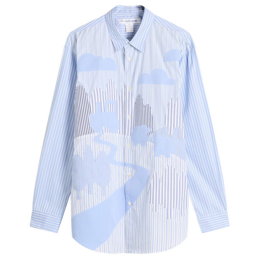 Skjorte Comme des Garçons SHIRT YD Stripe Shirt Blå | FP-B048-051-1