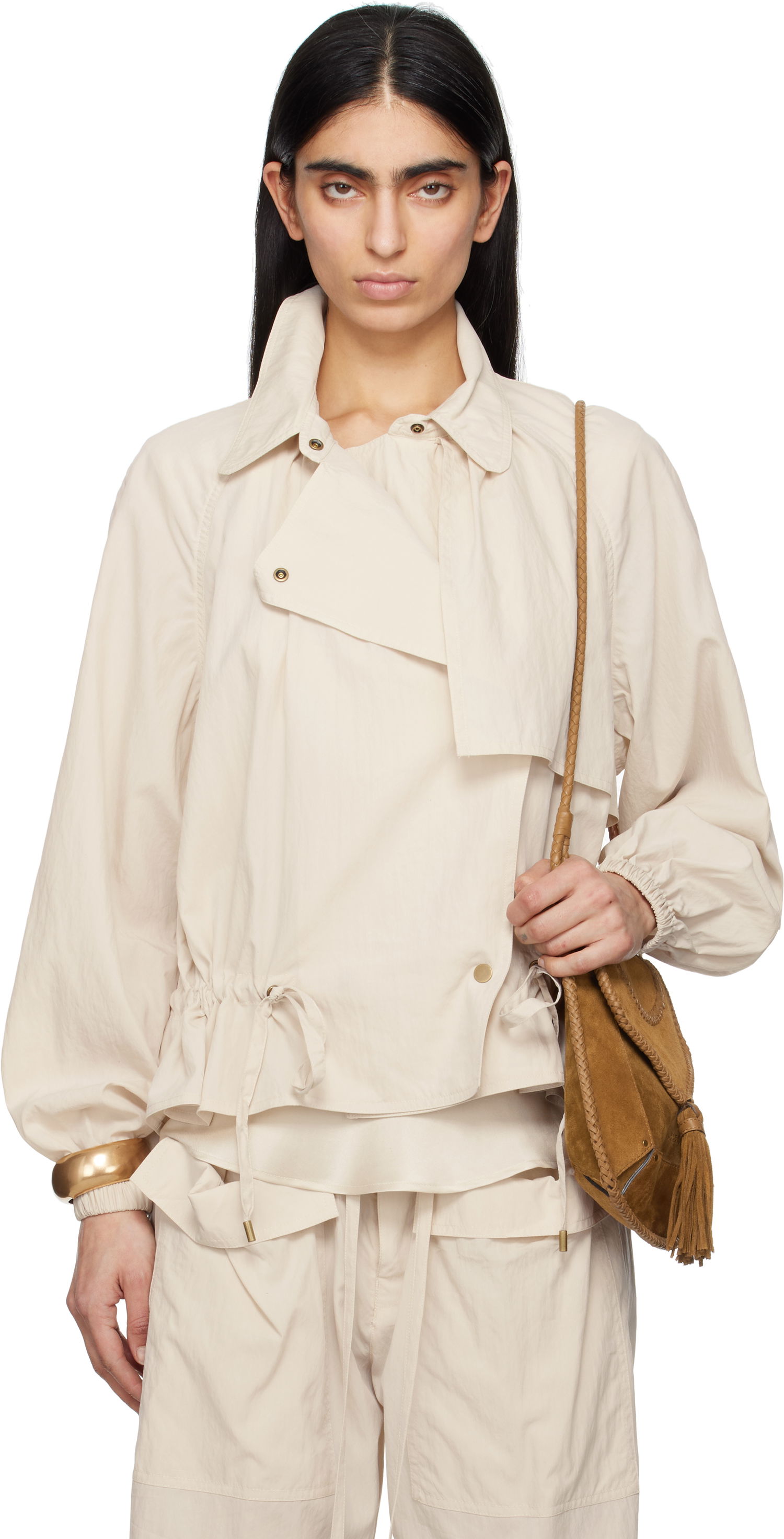 Vindjakke ISABEL MARANT Isabel Marant Gwenola  Jacket Beige | VE0514FA-C2G01I, 0