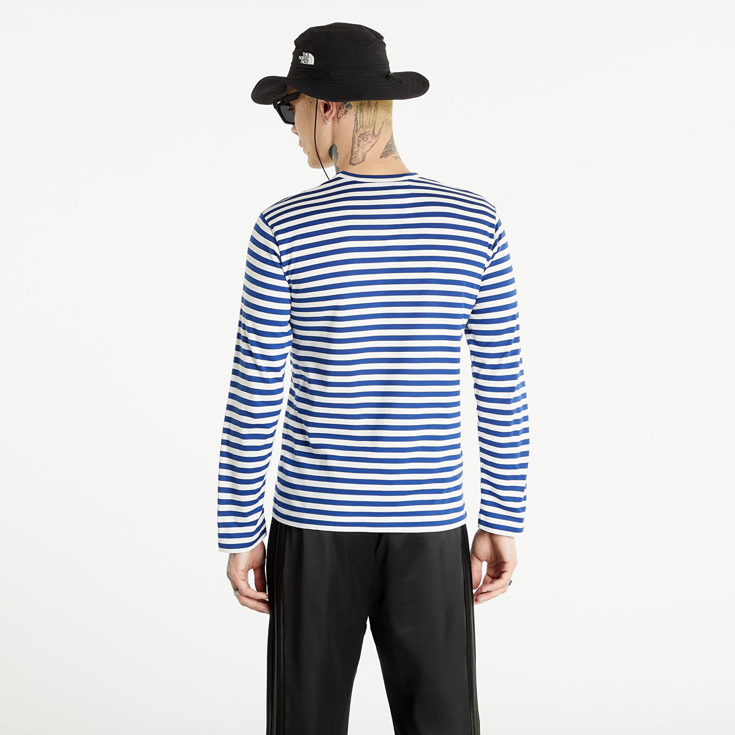 T-shirt Comme des Garçons PLAY Long Sleeve Tee Navy/ White Blå | AZT164 navy, 1