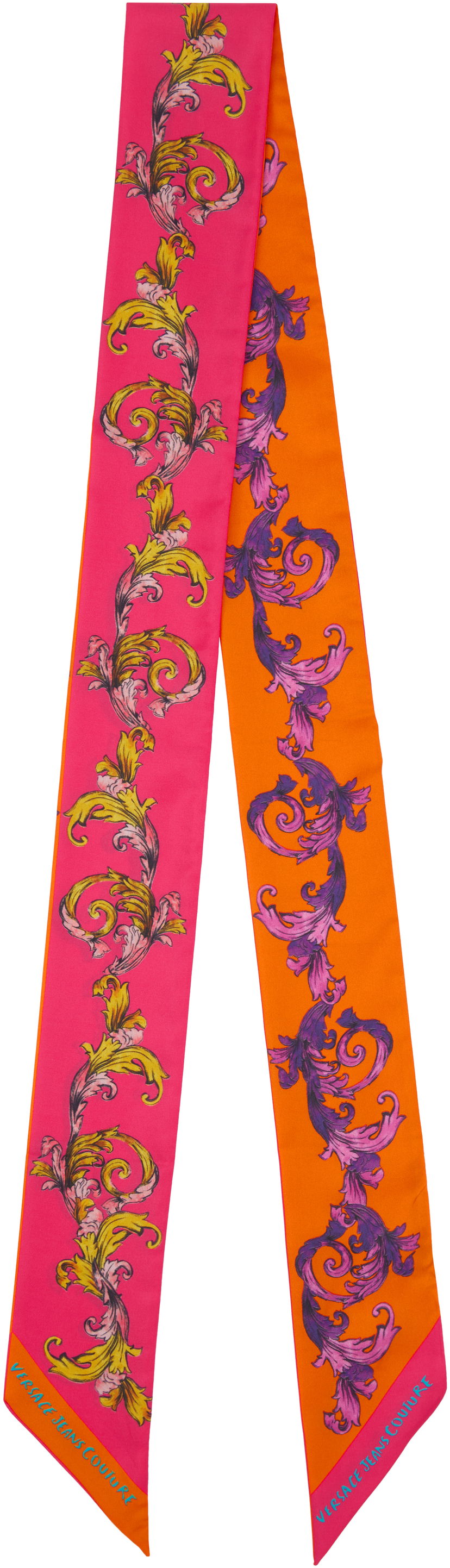 Tørklæde Versace Versace Jeans Couture Barocco Skinny Silk Scarf Flerfarvet | E78HA7H07_EZG356