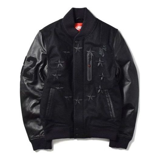 Bomberjakke Nike Destroyer Star Pattern Jacket Sort | 802645-010