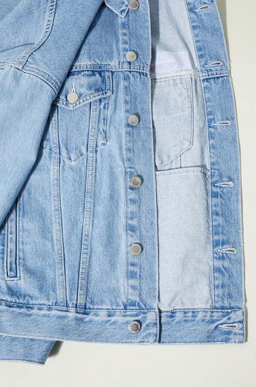 Jakke BAPE A Bathing Ape Metal Logo Pin Oversize Denim Jacket Blå | 1J80140056, 6