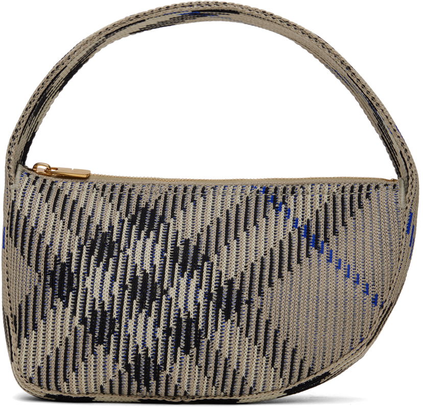 Tøj Burberry Off-White Check Mini Knitted Bag Grå | 8095374