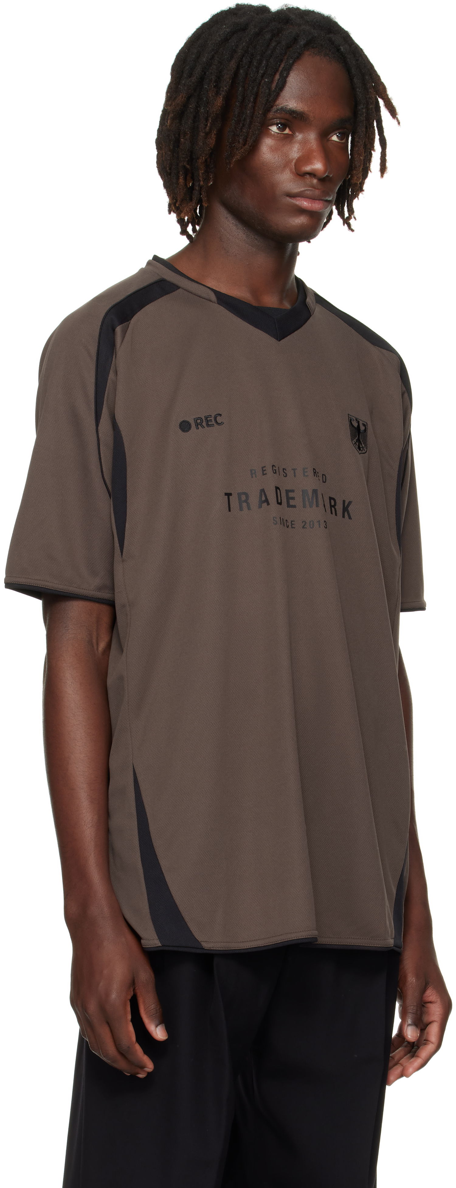 T-shirt VETEMENTS 'Trademark' Football T-Shirt Brun | UH76TR500C, 1