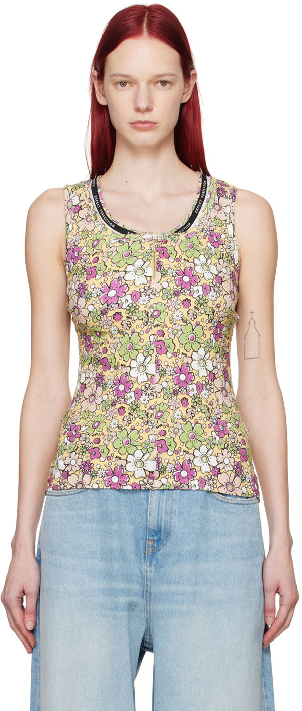 Tanktop Martine Rose Floral Tank Top Grøn | MRSS24-634B, 0