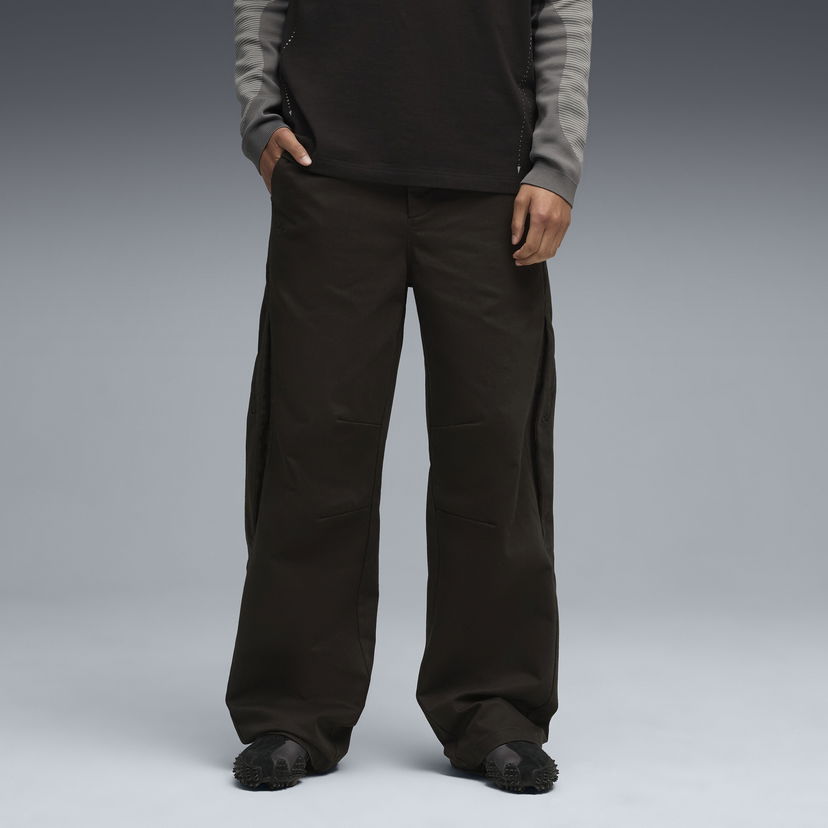 Bukser Puma PUMA x SAN SAN GEAR Wide-Leg Trousers with Knee Panels and Side Zippers Brun | 632551_01