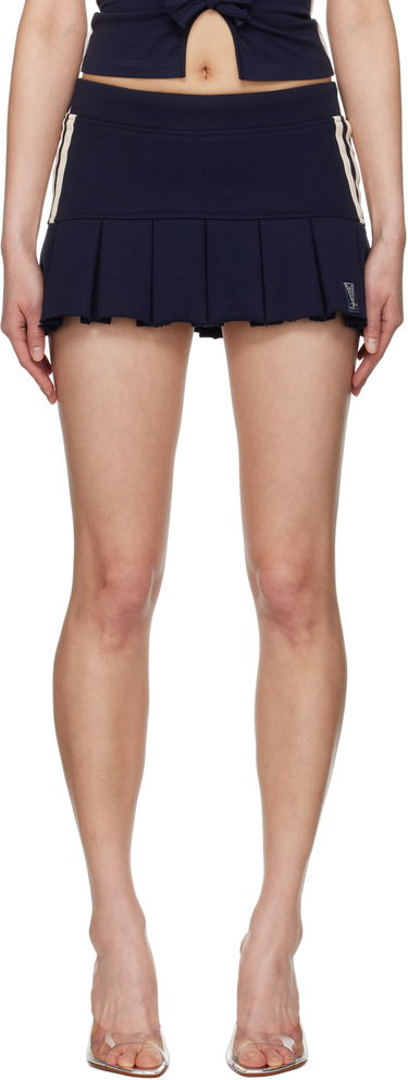 Nederdel MISBHV MISBHV Varsity Pleated Miniskirt Mørkeblå | 250W858, 0