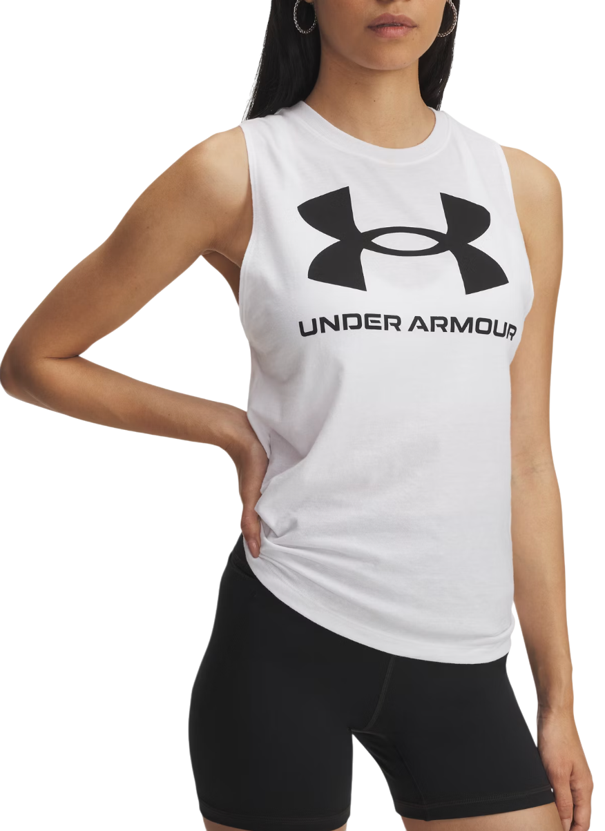 Tanktop Under Armour Under Armour UA Logo Tank Top Hvid | 1356297-101, 0