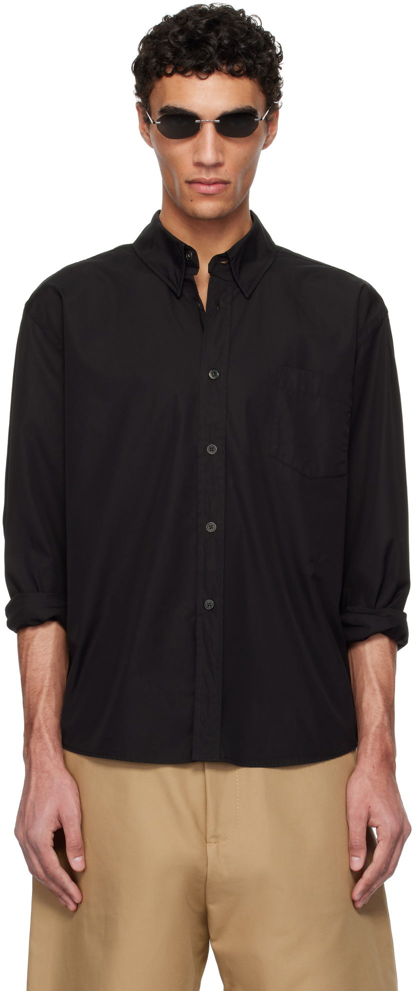 Skjorte OUR LEGACY Our Legacy Beyond Button-Down Shirt Sort | M2252BBE
