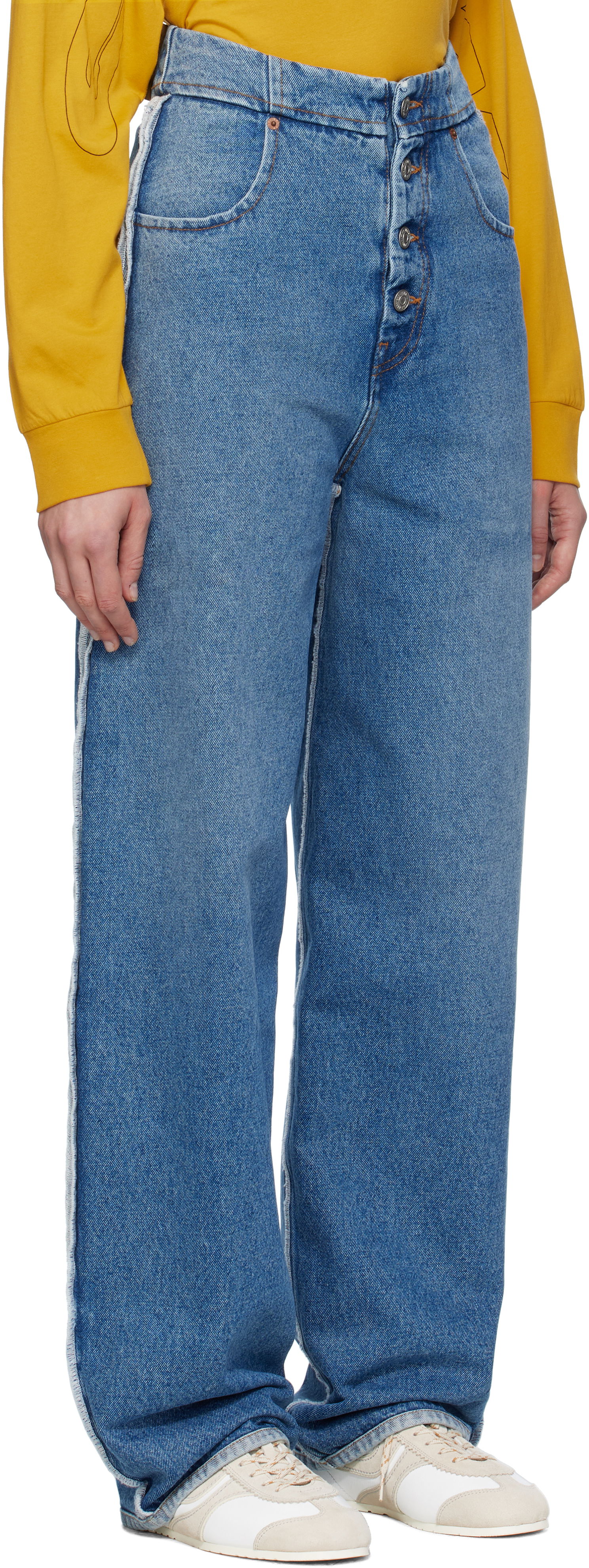Jeans Maison Margiela MM6 Maison Margiela Raw Edge Jeans Blå | S52LA0263 M30018, 1