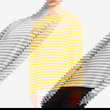T-shirt MAISON KITSUNÉ Maison Kitsuné Fox Head Marin Long Sleeve T-Shirt, Size Large Gul | NM00106KJ0044-B762, 2