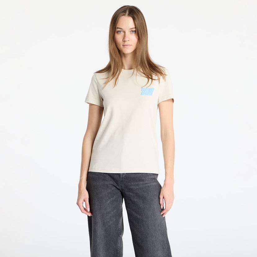 T-shirt Tommy Hilfiger Tommy Jeans Regular Bubble T-Shirt Beige | DW0DW21338 ACG