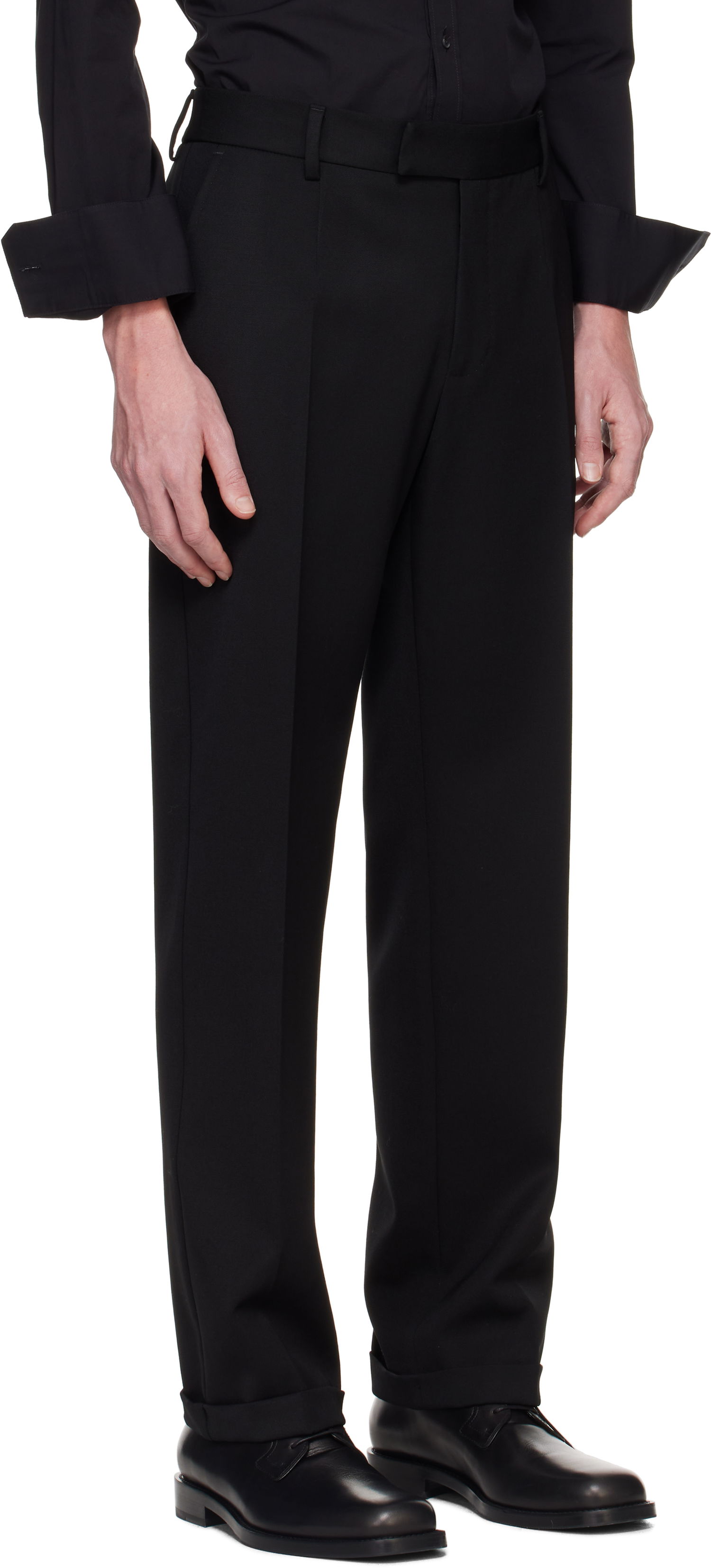 Bukser Dolce & Gabbana Dolce&Gabbana Virgin Wool Dress Trousers Sort | GP0B8TFU208, 1