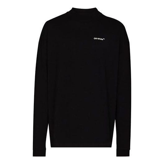 Sweater Off-White Off-White FW21 Logo Loose Fit Long Sleeves T-Shirt Sort | OMAB032C99JER0011001