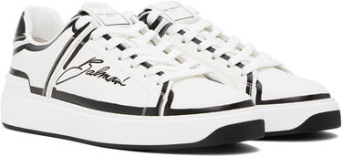 Sneakers og sko Balmain Balmain B-Court Printed Calfskin Hvid | EM1VI288LCLP, 3