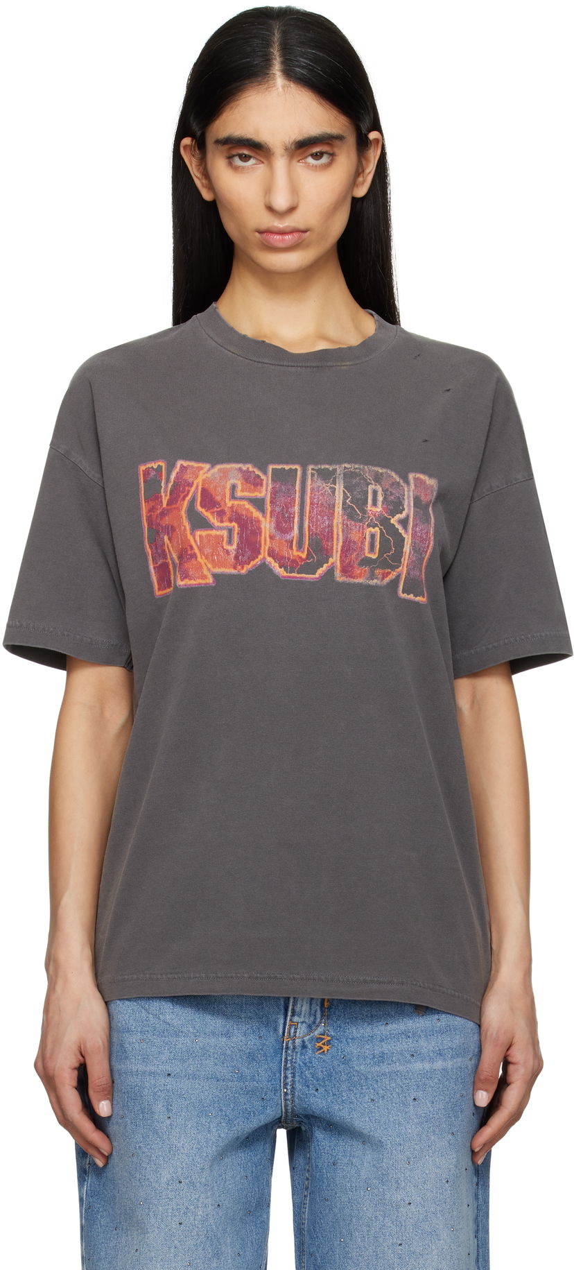 T-shirt Ksubi Ksubi Kickstart Oh G Short Sleeve T-Shirt Grå | WSP25TE003