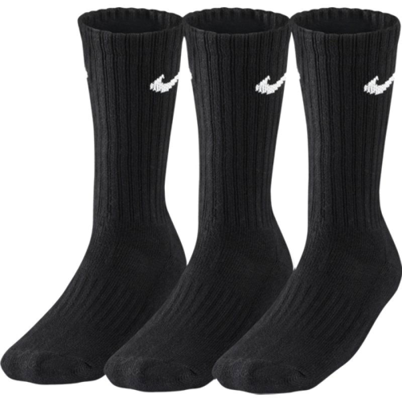 Sokker Nike Value Cotton Crew 3 pack Sort | sx4508-001, 0