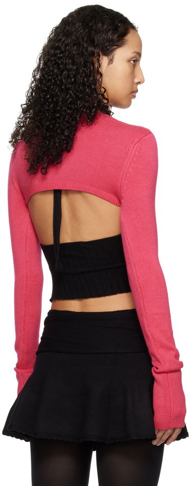Sweater GUIZIO Guizio Micro Cropped Cardigan Lyserød | R24610S003, 2