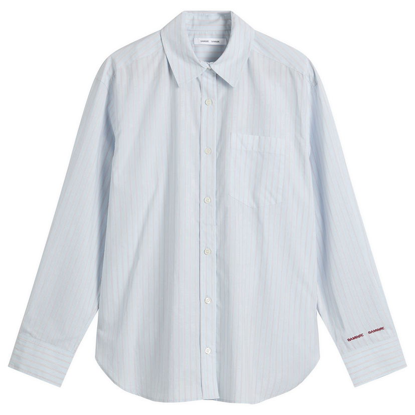 Skjorte Samsoe Samsoe Salova Stripe Shirt Blå | F25400059-CLR002401