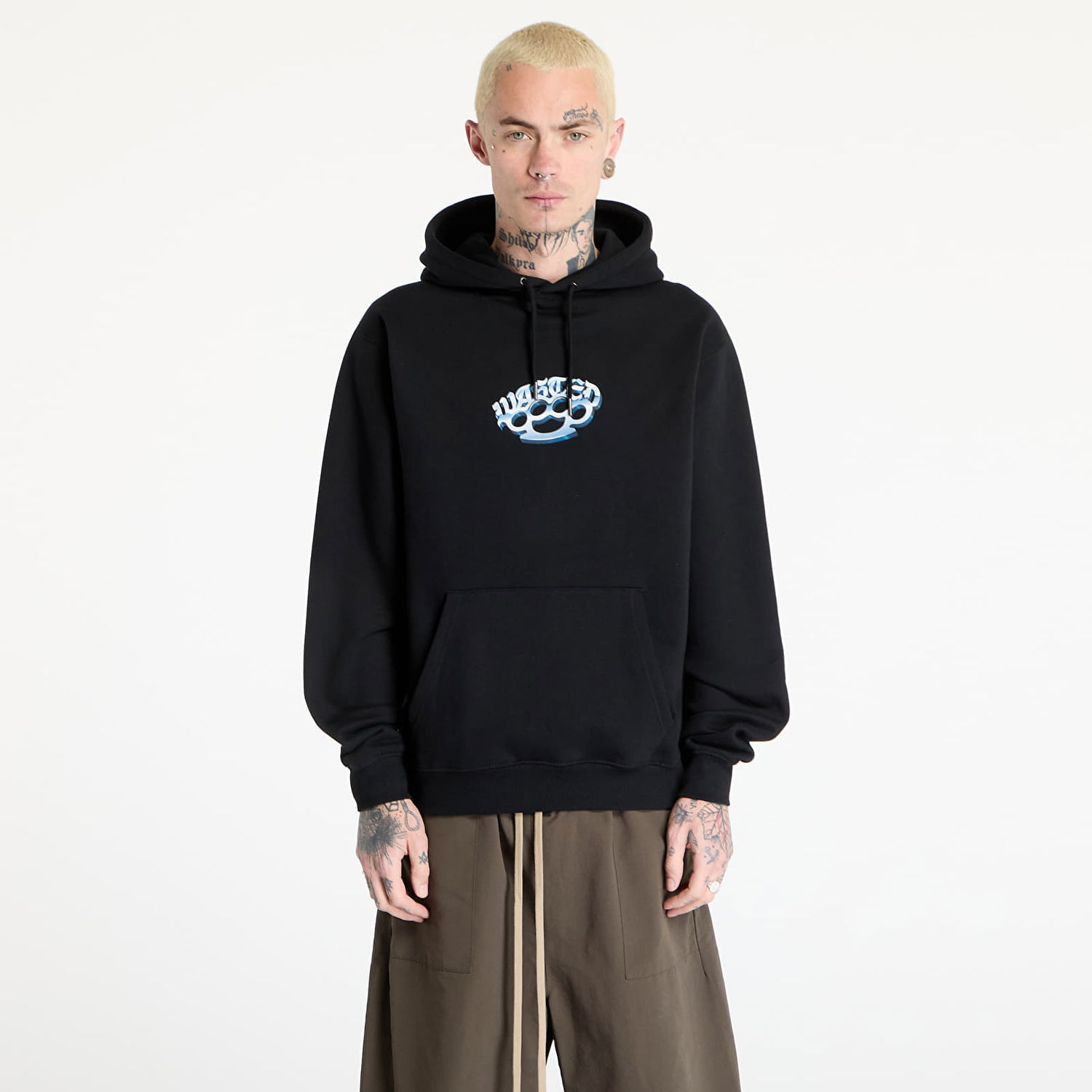 Sweatshirt Wasted Paris Wasted Paris Knuckles Hoodie Sort | WP_000253, 0