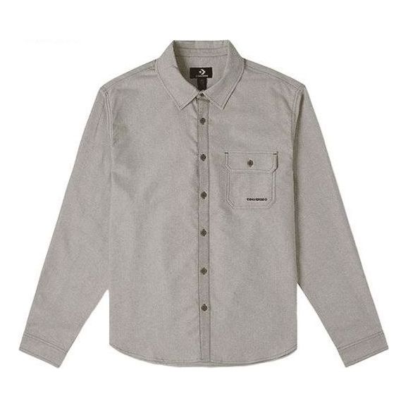 Skjorte Converse Oxford Long Sleeve Button Down Shirt Grå | 10025637-A02