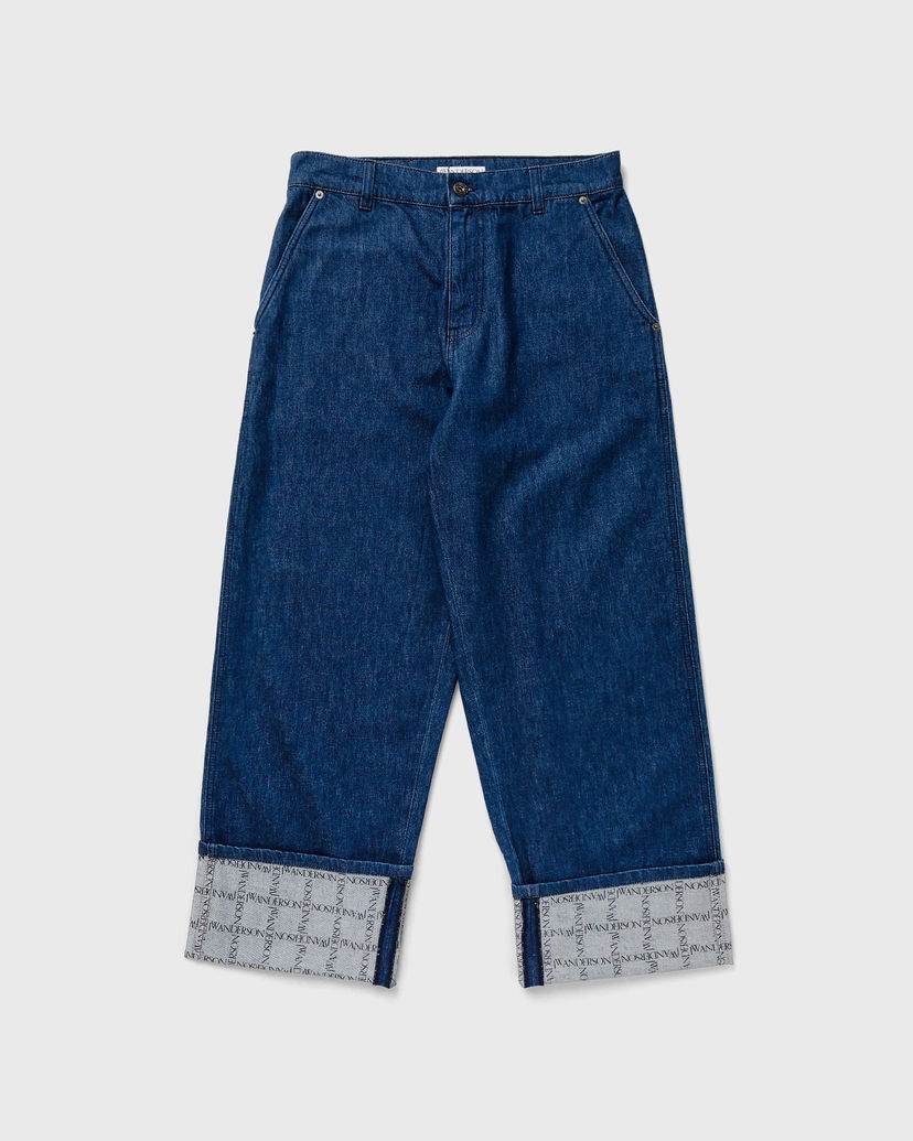 Jeans JW Anderson LOGO GRID TURN UP WORKWEAR JEANS Mørkeblå | DT0078-PG1336-870