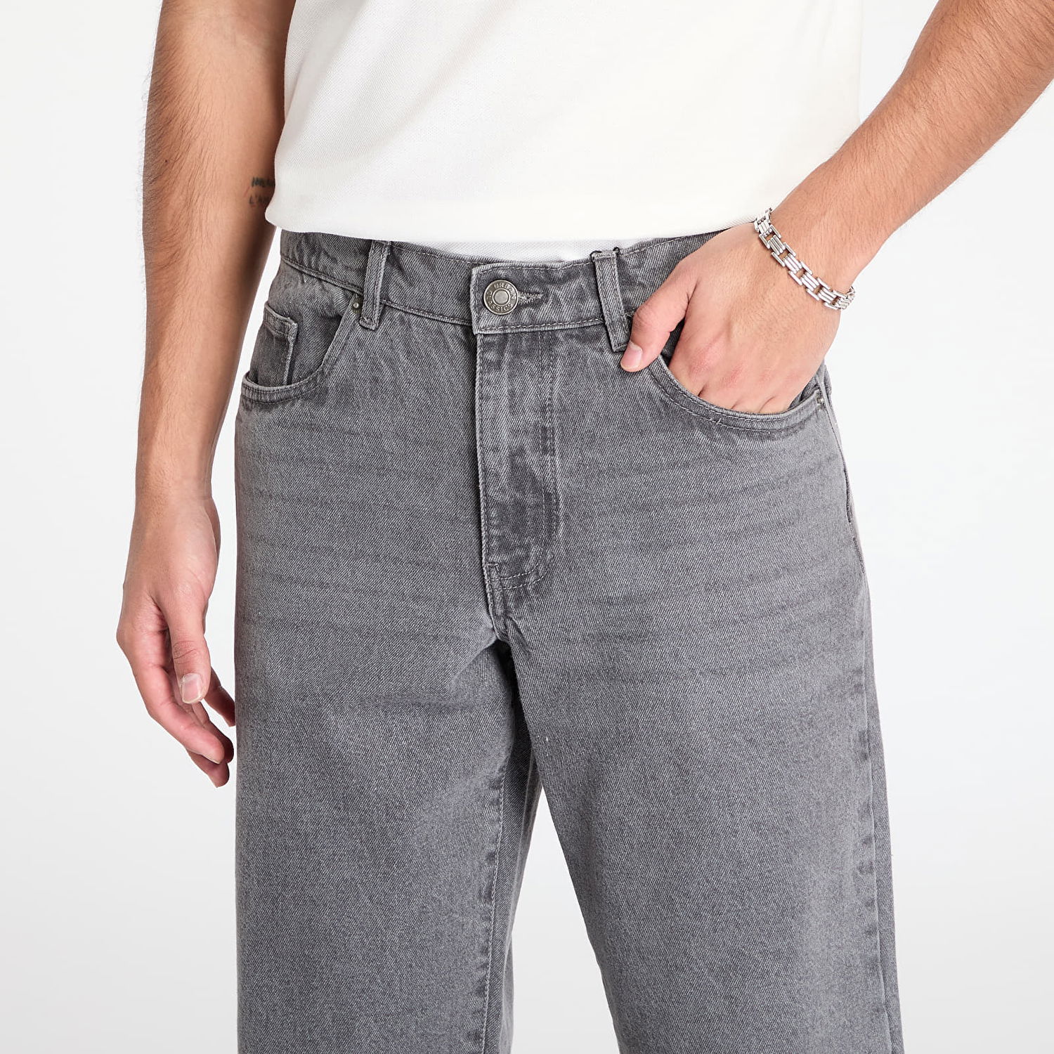 Jeans Urban Classics Urban Classics Heavy Ounce Straight Fit Jeans Grå | TB6396-14127, 1