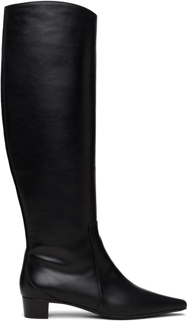 Sneakers og sko BY FAR BY FAR Pascal Nappa Leather Tall Boots Sort | 23FWPASDBLNAP, 0