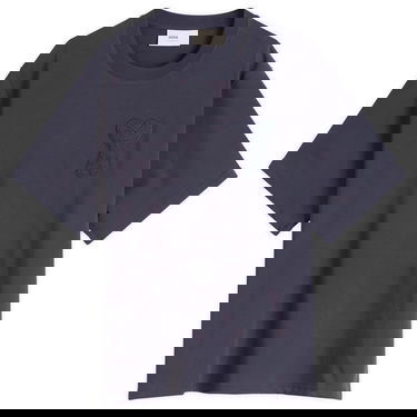 T-shirt AMI AMI Paris Men's Woven Logo T-Shirt, Size Large Mørkeblå | HTS055-726-4011, 1